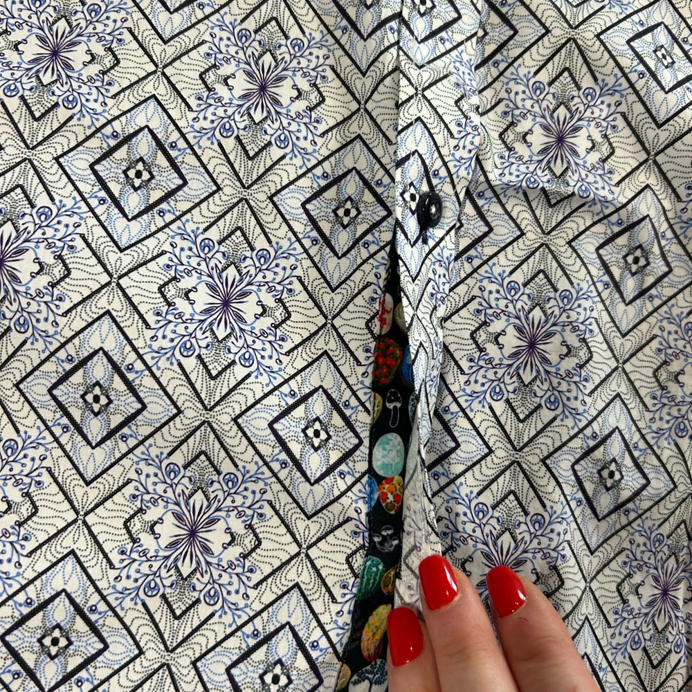 Ameri Mode Geometric Print Long-Sleeve Dress Shir… - image 13